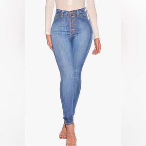 Classic Women’s Light Blue High Waisted Stretch Skinny Jeans. Size M. EUC.